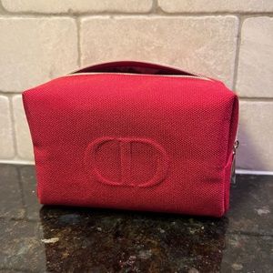 Red Dior bag pouch zip